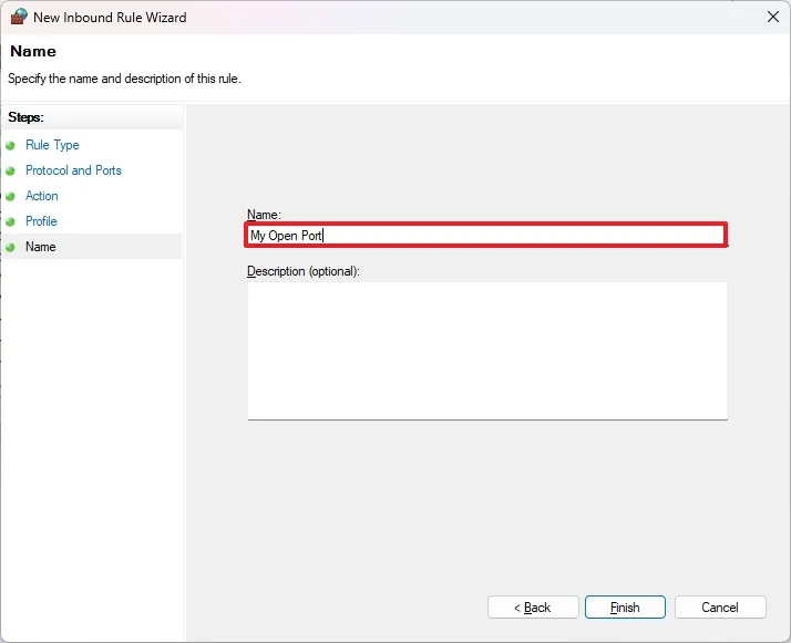 cach mo cong tuong lua tren Windows 11 7