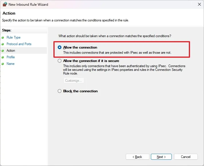 cach mo cong tuong lua tren Windows 11 9