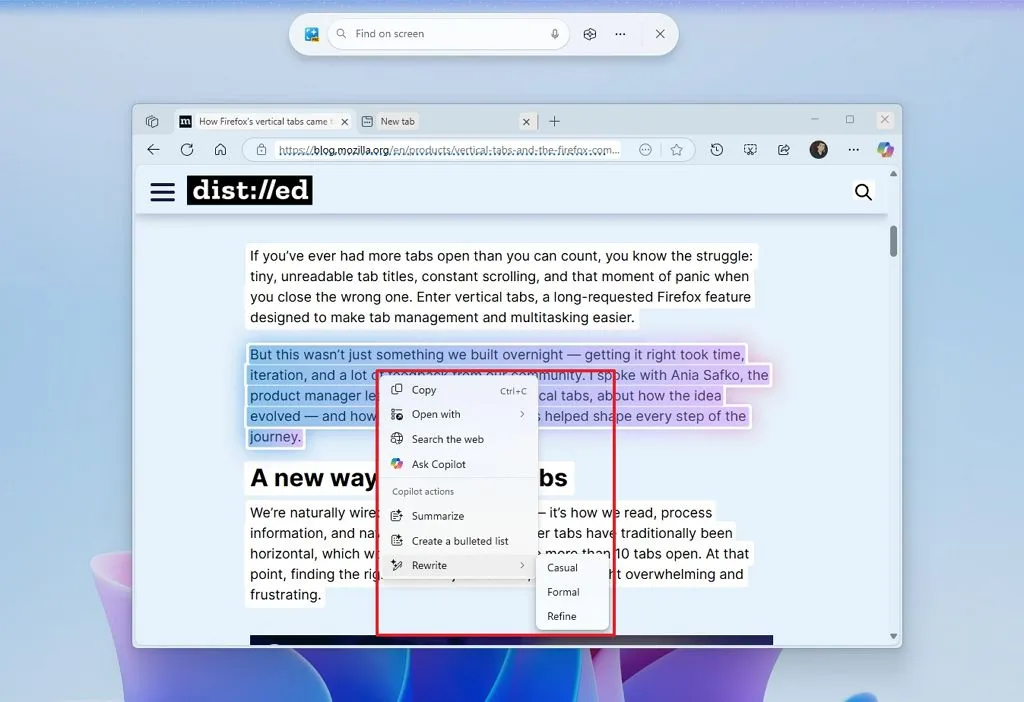 Hướng dẫn cách sử dụng Click to Do để thực hiện các hành động AI cho văn bản và hình ảnh trên Windows 11 16 cach su dung Click to Do de thuc hien cac hanh dong AI cho van ban va hinh anh tren Windows 113