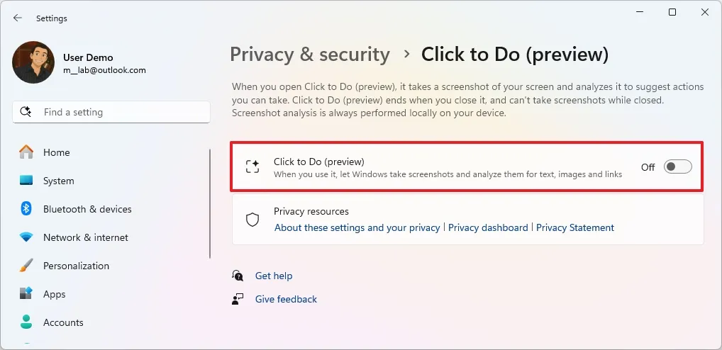 Hướng dẫn cách sử dụng Click to Do để thực hiện các hành động AI cho văn bản và hình ảnh trên Windows 11 12 cach su dung Click to Do de thuc hien cac hanh dong AI cho van ban va hinh anh tren Windows 117