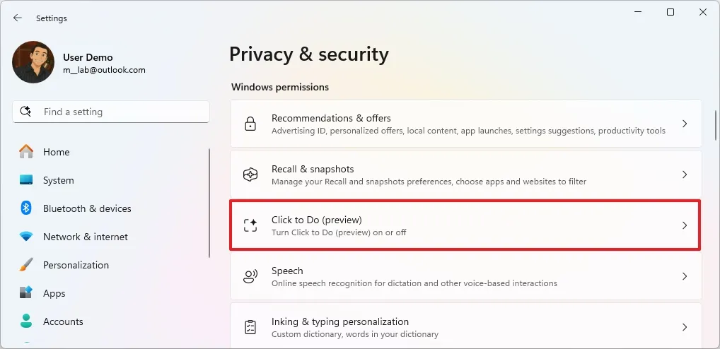 Hướng dẫn cách sử dụng Click to Do để thực hiện các hành động AI cho văn bản và hình ảnh trên Windows 11 10 cach su dung Click to Do de thuc hien cac hanh dong AI cho van ban va hinh anh tren Windows 119