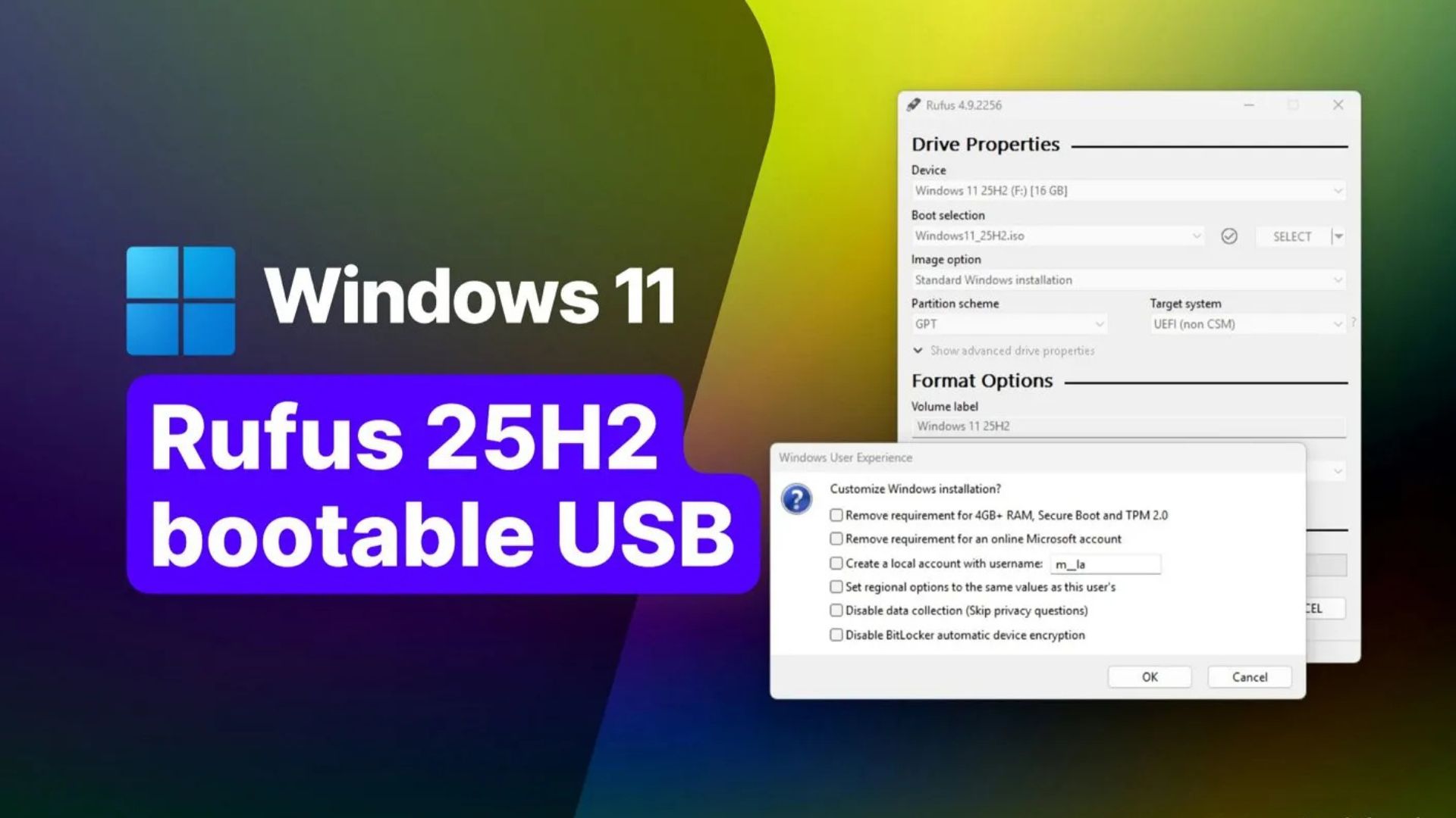 Hướng dẫn cách sử dụng Rufus để tạo USB cài đặt Windows 11 25H2 1 cach su dung Rufus de tao USB cai dat Windows 11 25H21