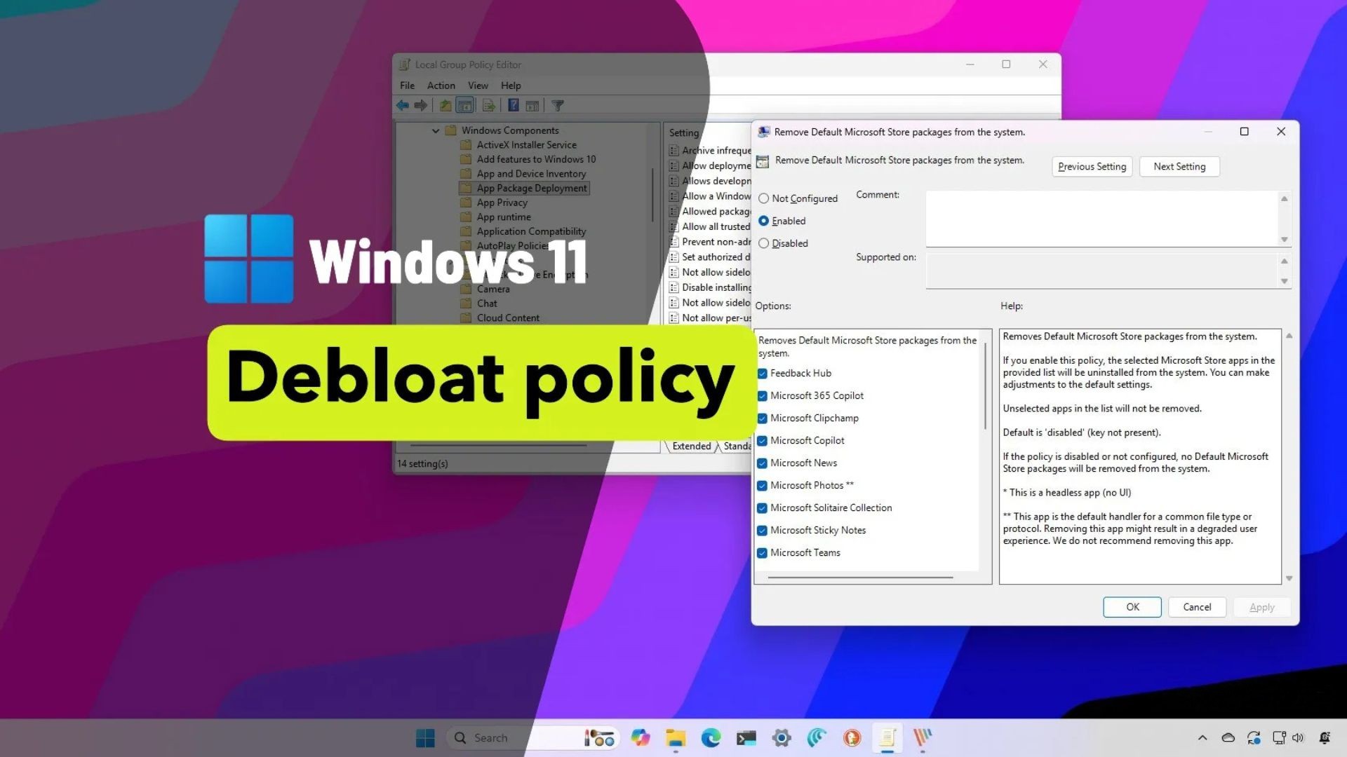 Hướng dẫn cách sử dụng chính sách tích hợp của Windows 11 để xóa phần mềm rác 1 cach su dung chinh sach tich hop cua Windows 11 de xoa phan mem rac 1