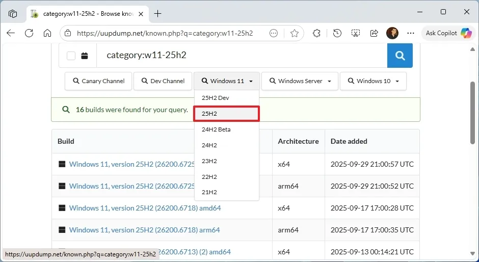 cach tai xuong tep ISO Windows 11 25H2 cho PC arm64 va Copilot10