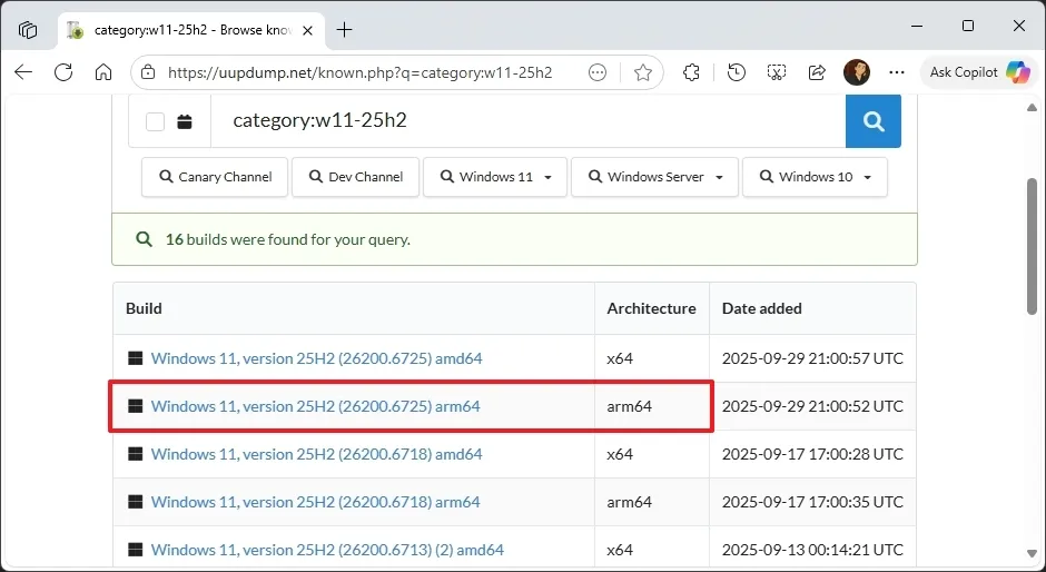 cach tai xuong tep ISO Windows 11 25H2 cho PC arm64 va Copilot9