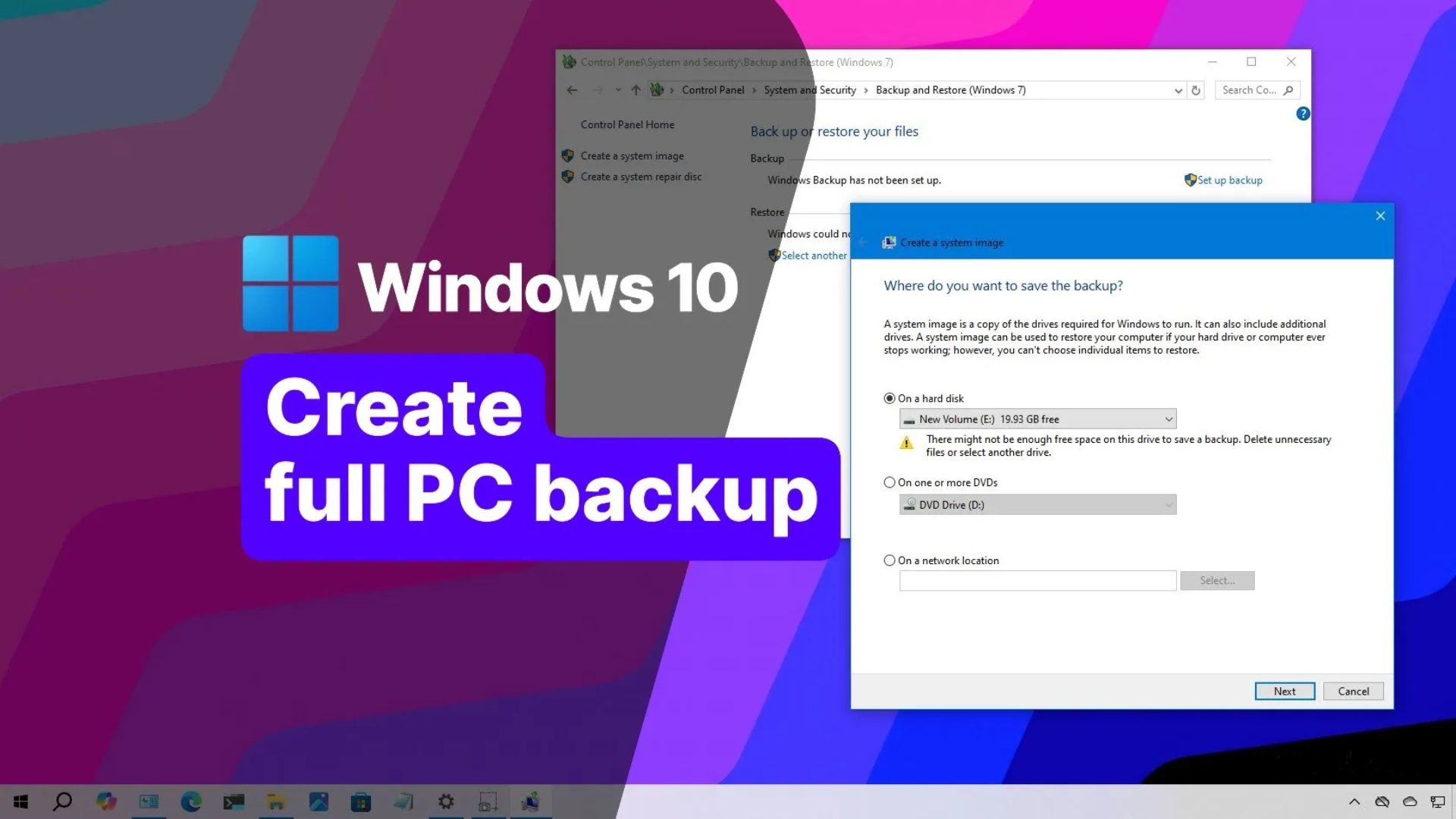 Hướng dẫn cách tạo bản sao lưu đầy đủ trên Windows 10 1 cach tao ban sao luu day du tren Windows 10 1
