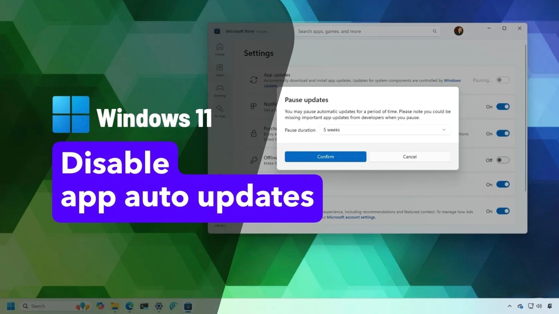 cach tat cap nhat ung dung Windows 11 tu Microsoft Store1