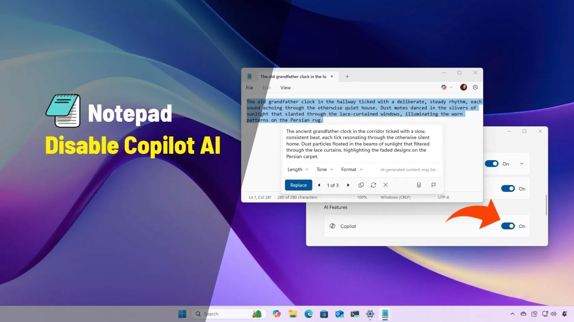 Hướng dẫn cách tắt tính năng AI của Copilot trong Notepad cho Windows 11 1 cach tat tinh nang AI cua Copilot trong Notepad cho Windows 111