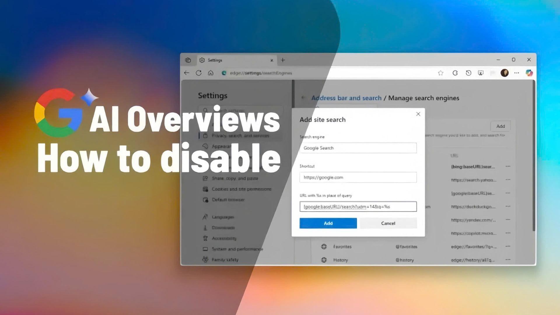 Hướng dẫn cách tắt tổng quan AI trên Google tìm kiếm bằng Chrome và Edge cho Windows 11 1 cach tat tong quan AI tren Google tim kiem bang Chrome va Edge cho Windows 11 1