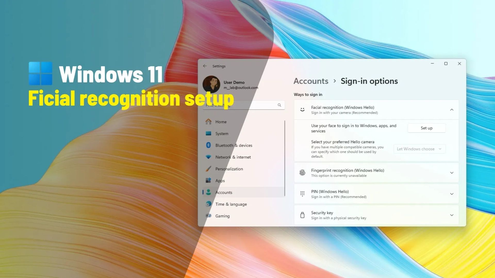 Hướng dẫn cách thiết lập nhận dạng khuôn mặt Windows Hello trên Windows 11 1 cach thiet lap nhan dang khuon mat Windows Hello tren Windows 111