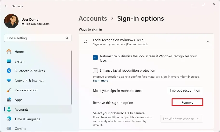 cach thiet lap nhan dang khuon mat Windows Hello tren Windows 112