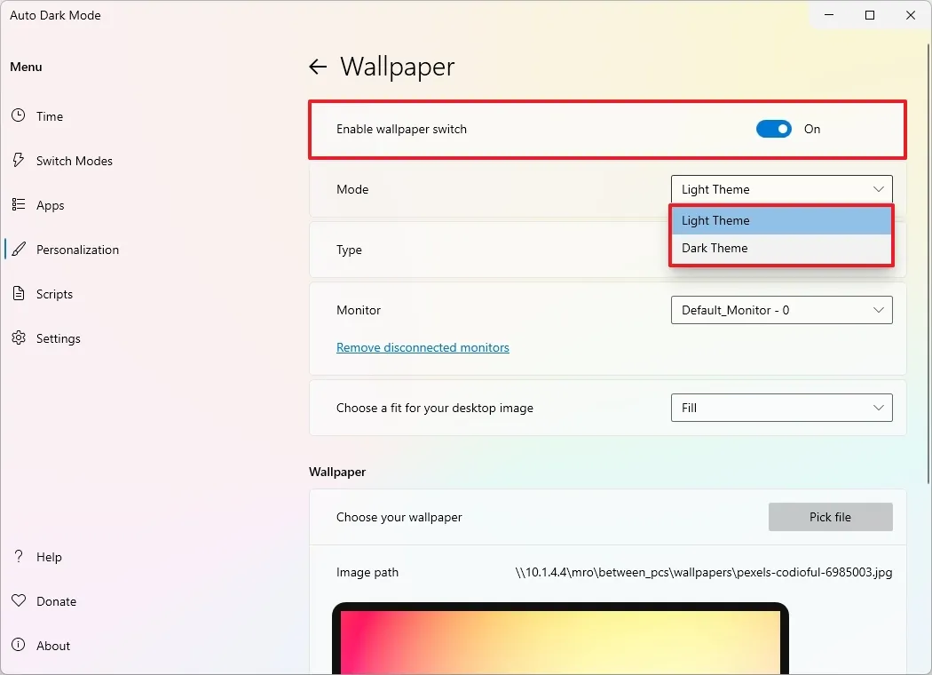 cach tu dong chuyen doi giua che do sang va toi tren Windows 11 2