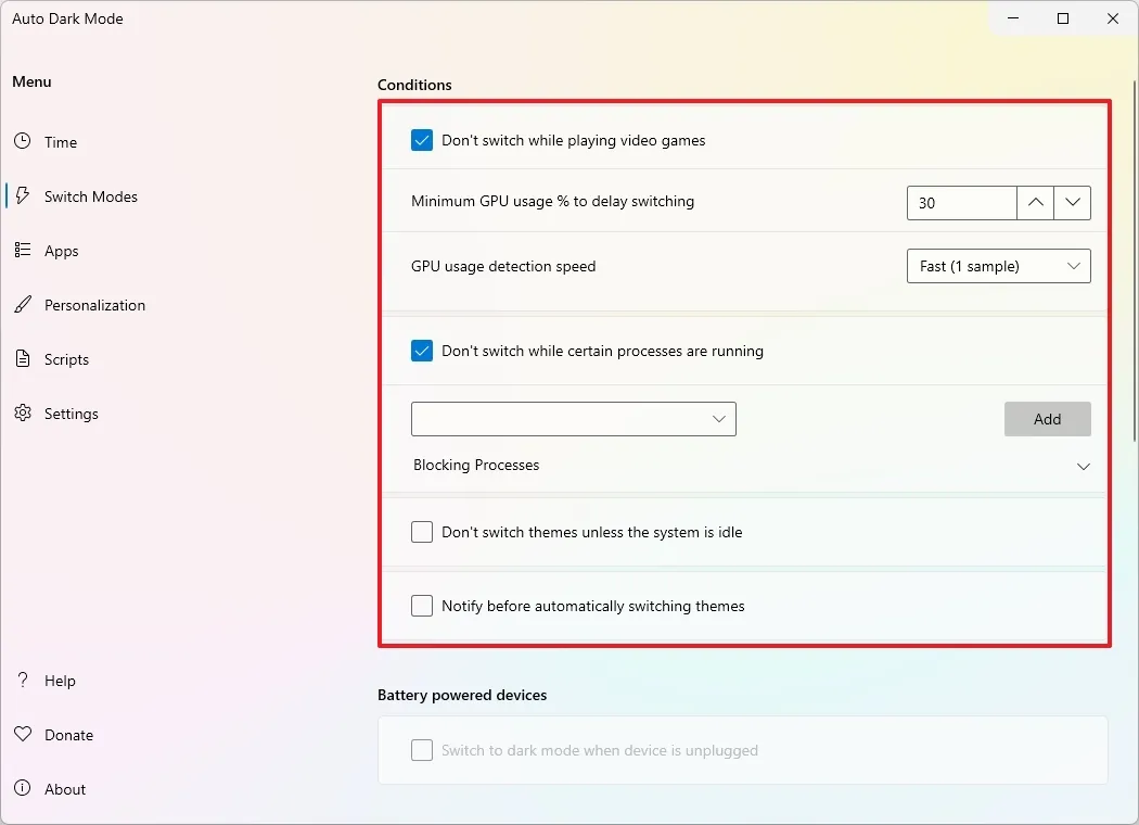 cach tu dong chuyen doi giua che do sang va toi tren Windows 11 4