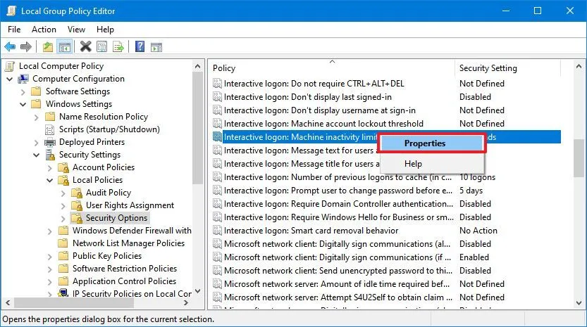 cach tu dong khoa PC khi khong su dung tren Windows 10 4