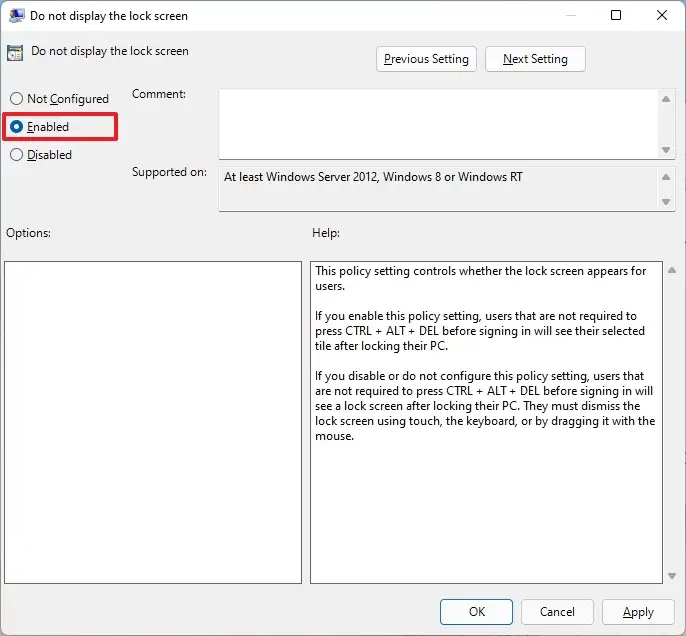Hướng dẫn cách tắt màn hình khóa trên Windows 11 8 disable lockscreen windows 11 gpedit