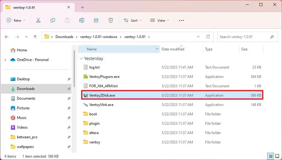 ventoy2disk executable windows