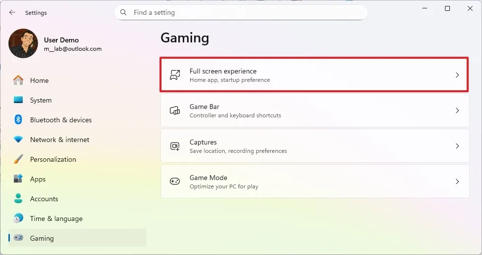 Cach kich hoat trai nghiem toan man hinh Xbox tren bat ky PC tieu chuan nao tren Windows 11 25H210