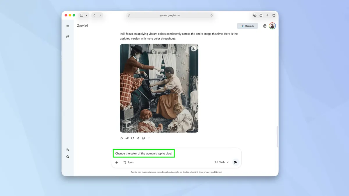 Cach to mau anh den trang bang Google Gemini 6