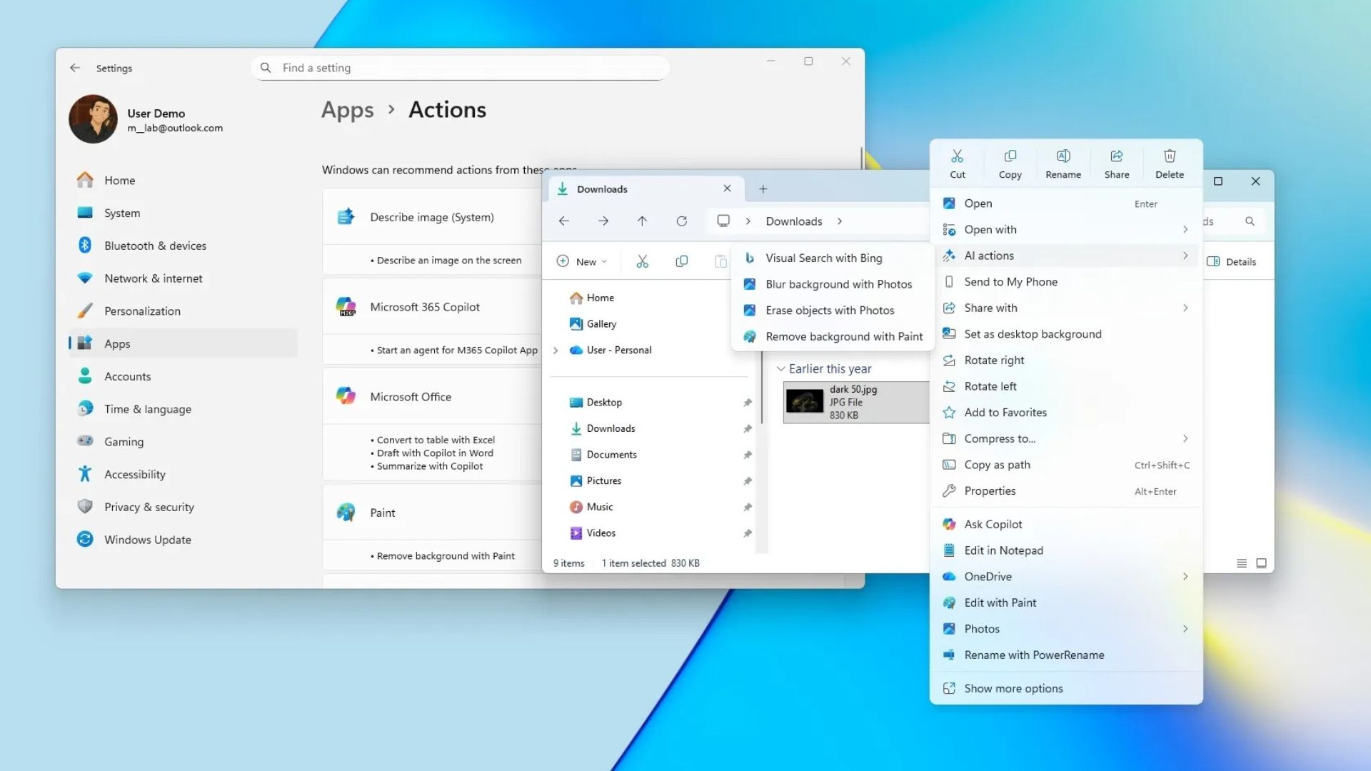 Đây là các chức năng và cách quản lý về tác vụ AI mới của Windows 11 1 Day la cac chuc nang va cach quan ly ve tac vu AI moi cua Windows 111