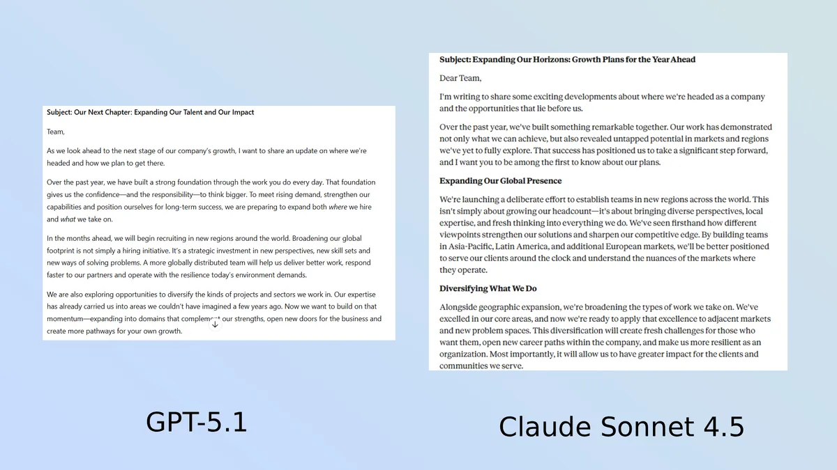 So sánh GPT-5.1 và Claude 4.5 Sonnet: Khả năng lập luận, sáng tạo và tốc độ – Ai là người chiến thắng? 13 GPT 5.1 va Claude 4.5 Sonnet6.png