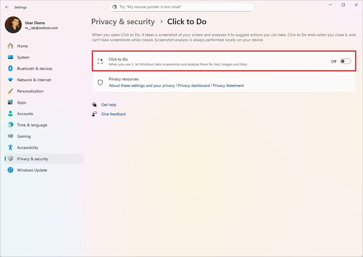 Giải thích về các hành động AI trên Windows 11 - Click to Do là gì và cách sử dụng như thế nào? 18 Giai thich ve cac hanh dong AI tren Windows 1111.jpg