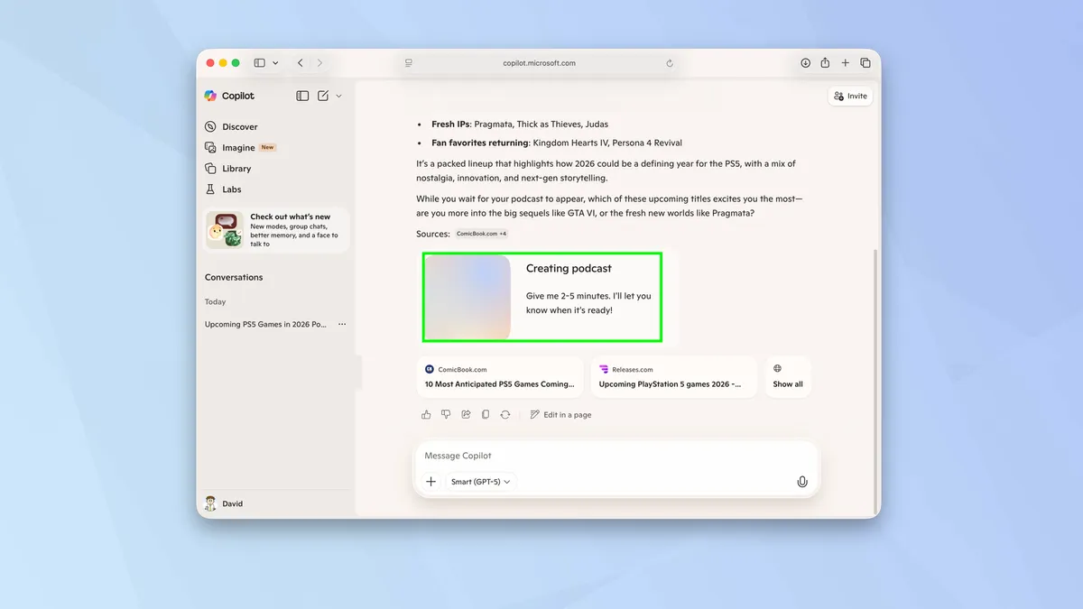 Hướng dẫn tạo podcast bằng Copilot chỉ trong vài giây - và chỉ cần một lời nhắc duy nhất 10 Huong dan tao podcast bang Copilot 4