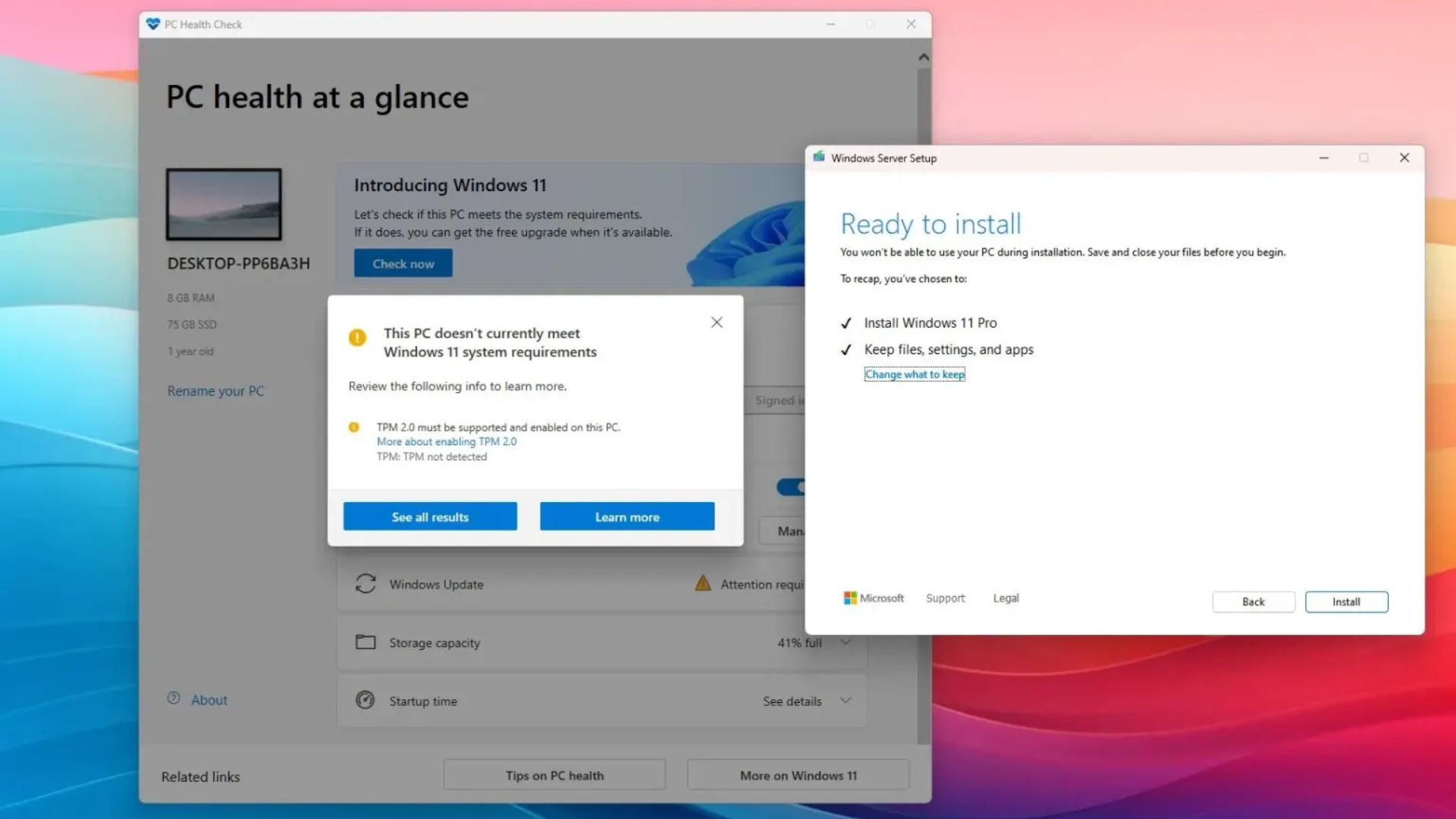 Qua trinh cai dat sach va nang cap tai cho Windows 11 24H21