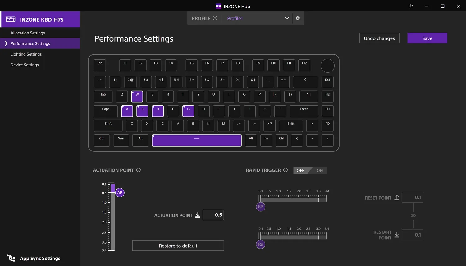 Sony InZone KBD 75 6