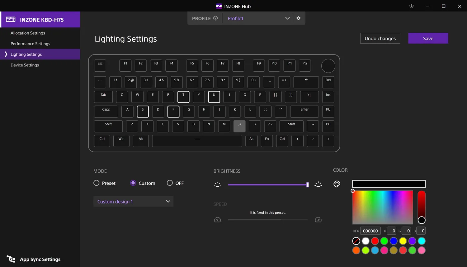 Sony InZone KBD 75 7