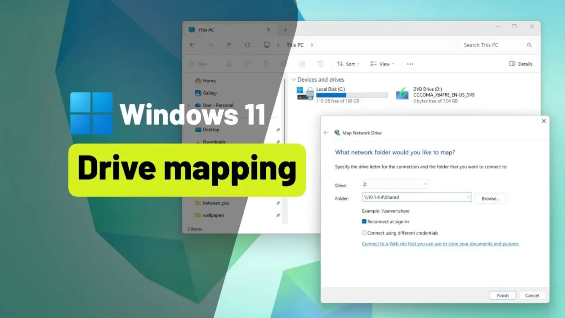 Hướng dẫn cách ánh xạ ổ cứng mạng trên Windows 11 1 cach anh xa o cung mang tren Windows 111