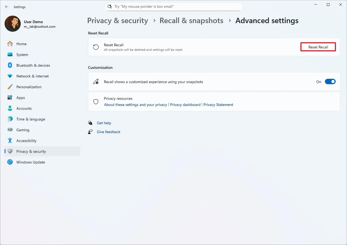 cach bat dau voi Windows Recall tren Windows 1116.jpg
