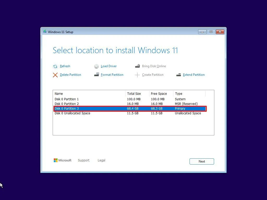 Hướng dẫn cách cài đặt Windows 11 trên phân vùng tùy chỉnh 20 cach cai dat Windows 11 tren phan vung tuy chinh5