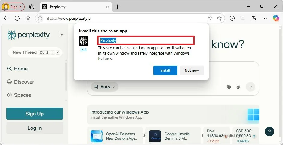 Hướng dẫn cách cài đặt ứng dụng Perplexity AI trên Windows 11, 10 9 cach cai dat ung dung Perplexity AI tren Windows 11 104