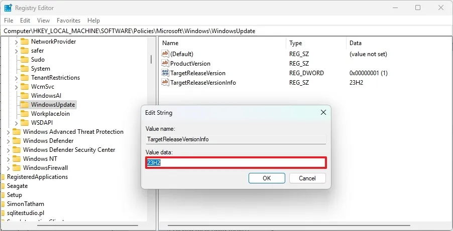 cach chan cap nhat tu dong Windows 11 24H2 tren phien ban 23H22