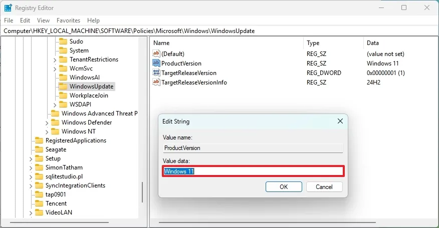 cach chan cap nhat tu dong Windows 11 24H2 tren phien ban 23H24