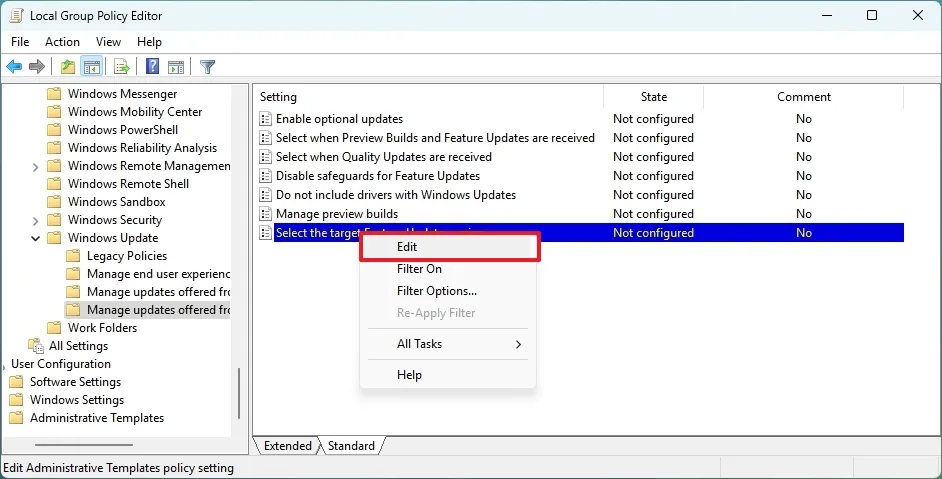 cach chan cap nhat tu dong Windows 11 24H2 tren phien ban 23H28