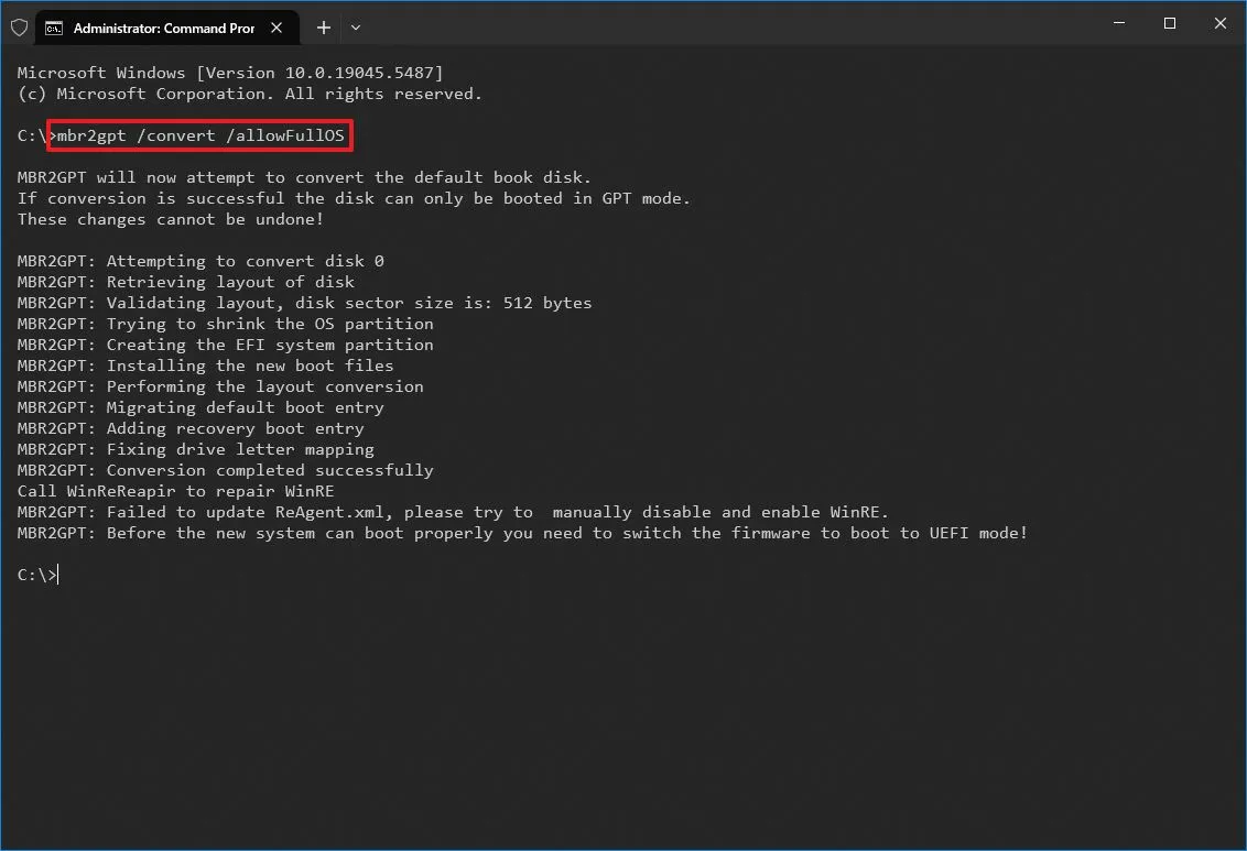 cach chuyen doi MBR sang GPT cho UEFI tren Windows 10 cho Windows 115.jpg