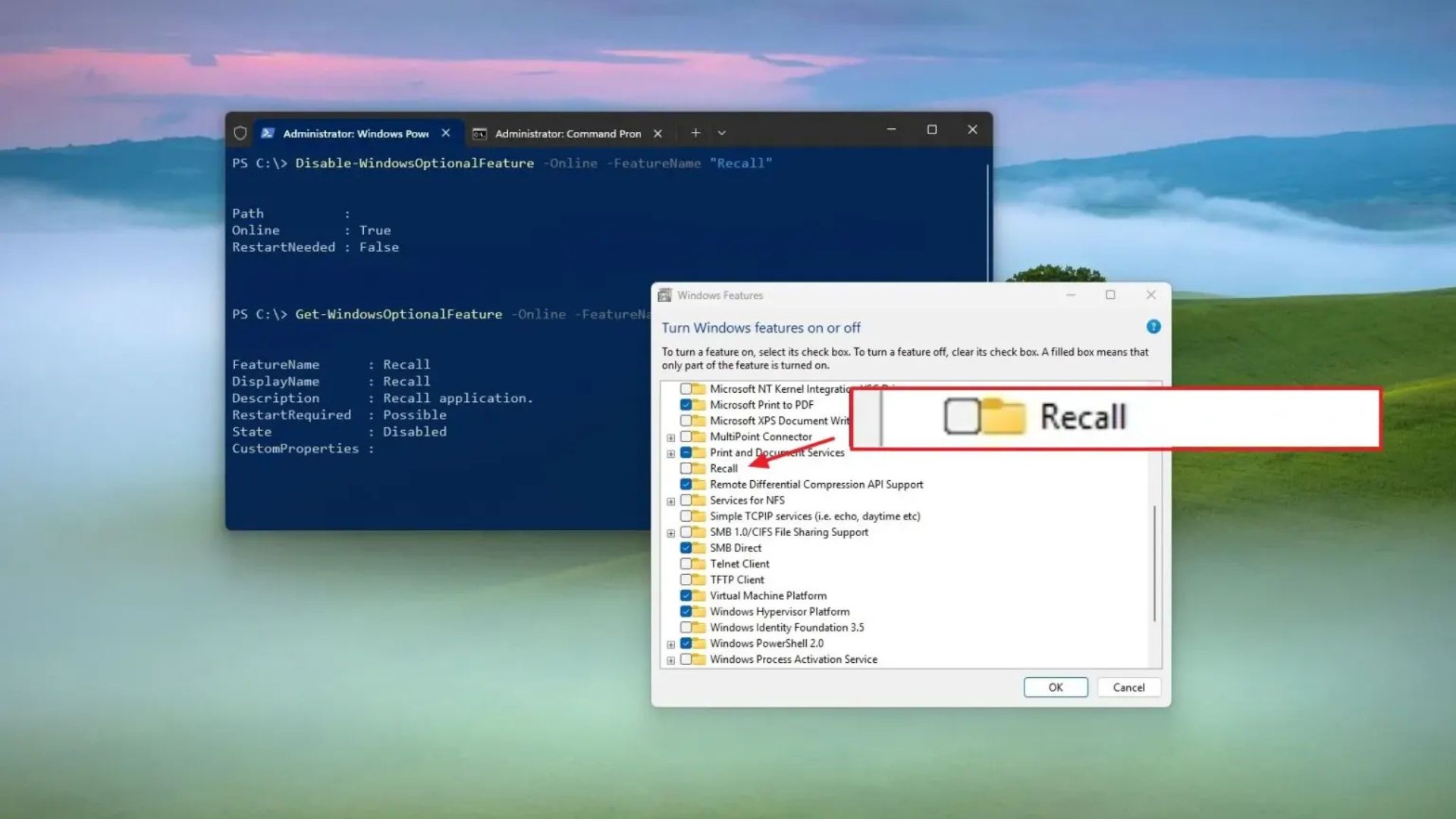 Hướng dẫn 3 cách gỡ cài đặt hoàn toàn tính năng Recall trên Windows 11 1 cach go cai dat hoan toan tinh nang Recall tren Windows 11 1