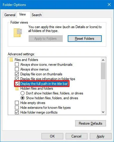 Hướng dẫn cách hiển thị đường dẫn đầy đủ trên File Explorer trên Windows 11, 10 9 cach hien thi duong dan day du tren File Explorer tren Windows 11 102