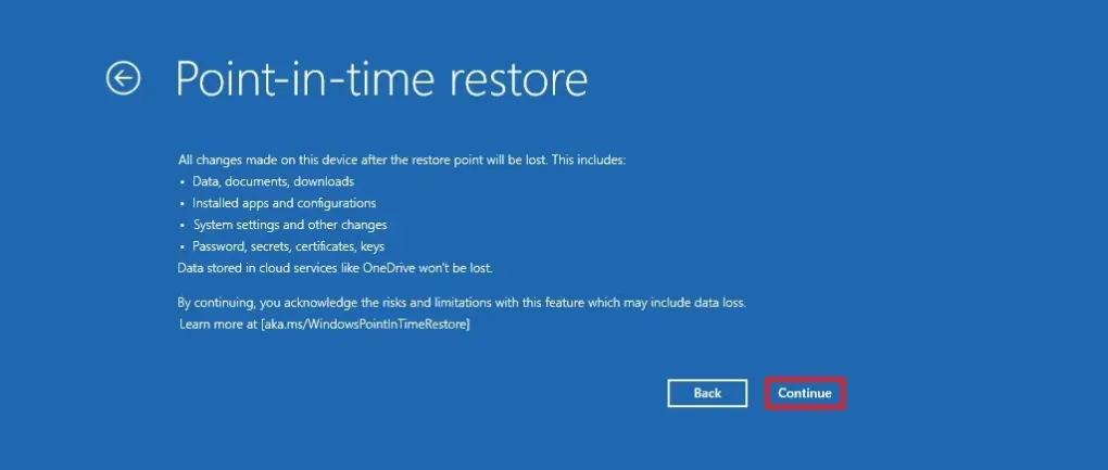 cach khoi phuc PC ve trang thai truoc do bang tinh nang khoi phuc diem thoi gian tren Windows 113