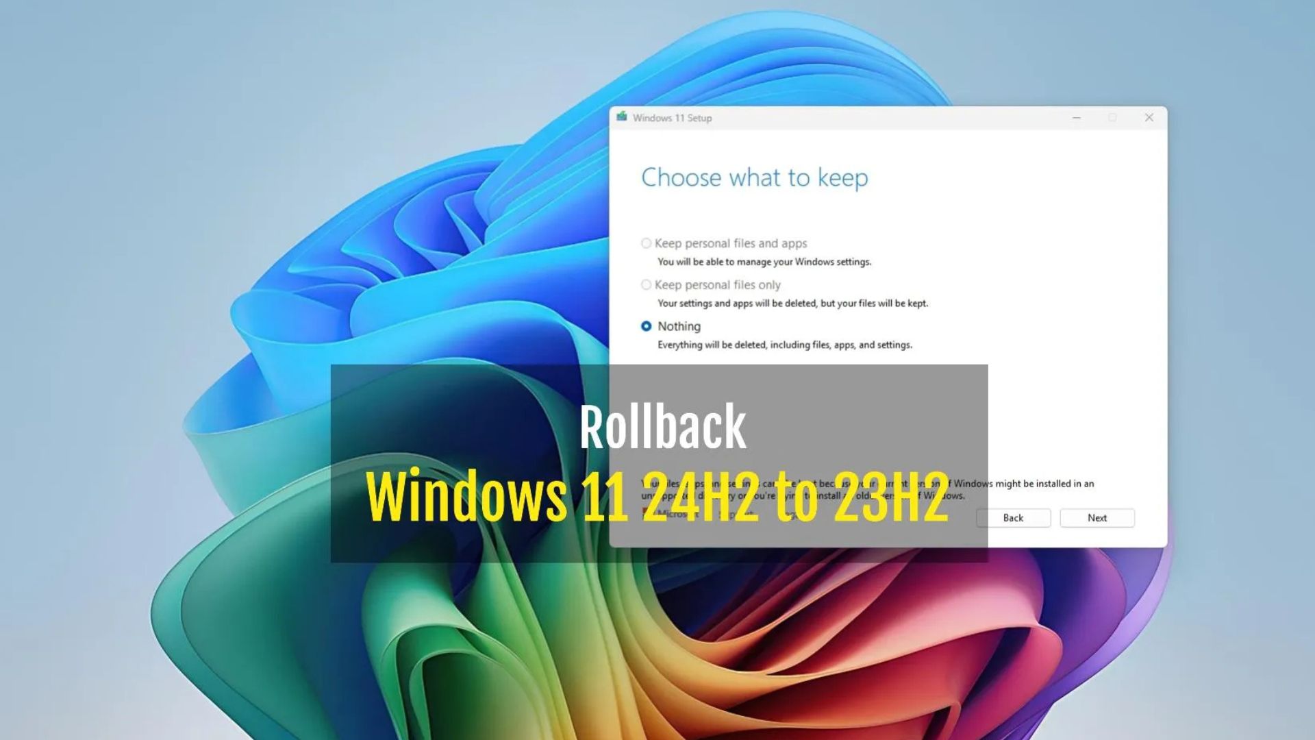 Hướng dẫn cách khôi phục Windows 11 24H2 về phiên bản 23H2 1 cach khoi phuc Windows 11 24H2 ve phien ban 23H21