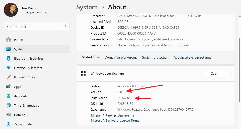 Hướng dẫn cách khôi phục Windows 11 24H2 về phiên bản 23H2 63 cach khoi phuc Windows 11 24H2 ve phien ban 23H22