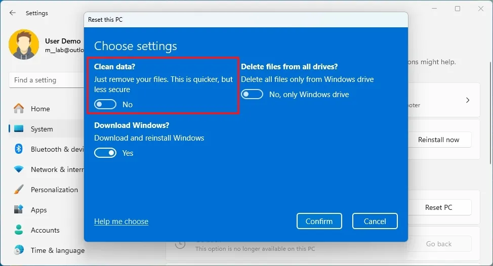 cach khoi phuc cai dat goc Windows 11 bang cach xoa moi thu8