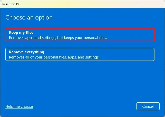 Hướng dẫn cách khôi phục cài đặt gốc Windows 11 để giữ lại tệp (2025) 15 cach khoi phuc cai dat goc Windows 11 de giu lai tep 12