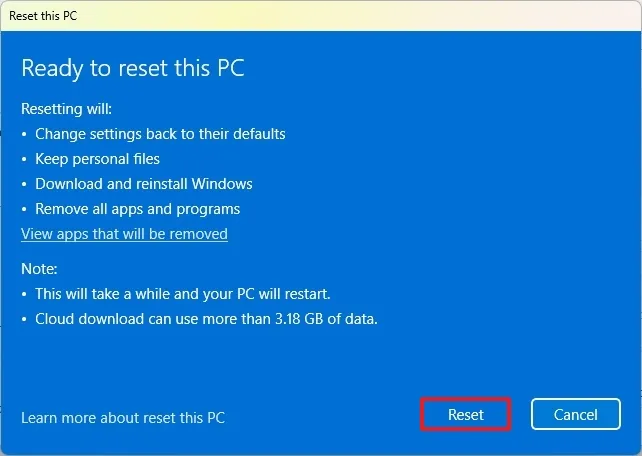 Hướng dẫn cách khôi phục cài đặt gốc Windows 11 để giữ lại tệp (2025) 21 cach khoi phuc cai dat goc Windows 11 de giu lai tep 6