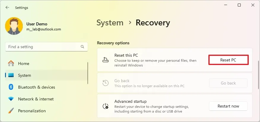 Hướng dẫn cách khôi phục cài đặt gốc Windows 11 để giữ lại tệp (2025) 18 cach khoi phuc cai dat goc Windows 11 de giu lai tep 9