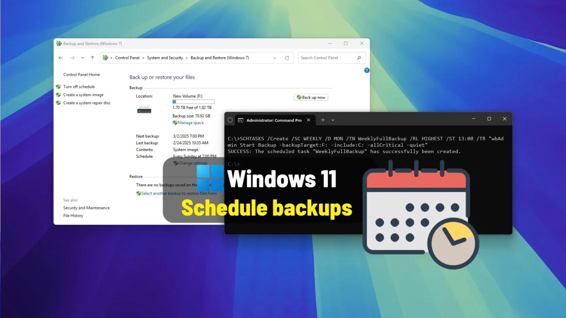Hướng dẫn cách lên lịch sao lưu toàn bộ tự động trên Windows 11, 10 1 cach len lich sao luu toan bo tu dong tren Windows 11 101