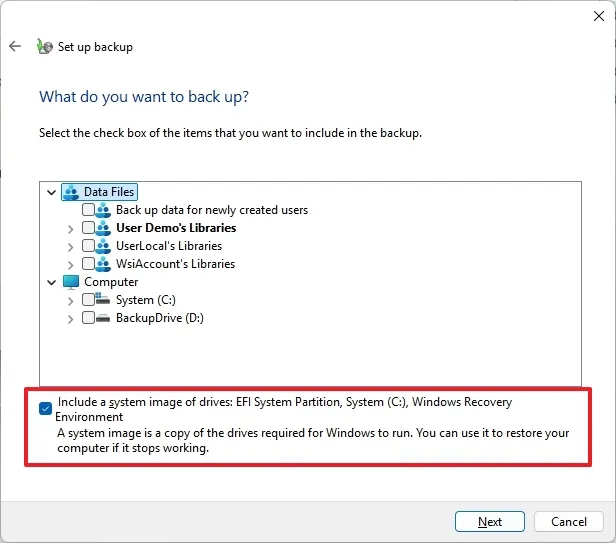 Hướng dẫn cách lên lịch sao lưu toàn bộ tự động trên Windows 11, 10 13 cach len lich sao luu toan bo tu dong tren Windows 11 106