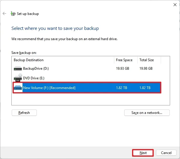 Hướng dẫn cách lên lịch sao lưu toàn bộ tự động trên Windows 11, 10 11 cach len lich sao luu toan bo tu dong tren Windows 11 108