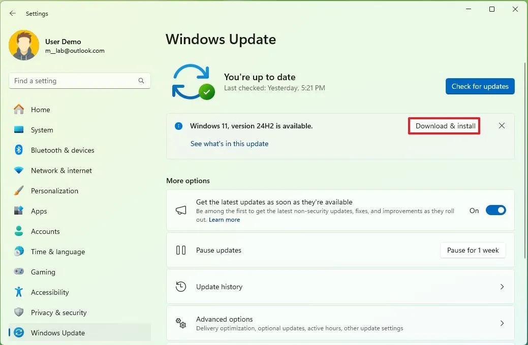 Hướng dẫn cách nâng cấp lên Windows 11 24H2 17 cach nang cap len Windows 11 24H216